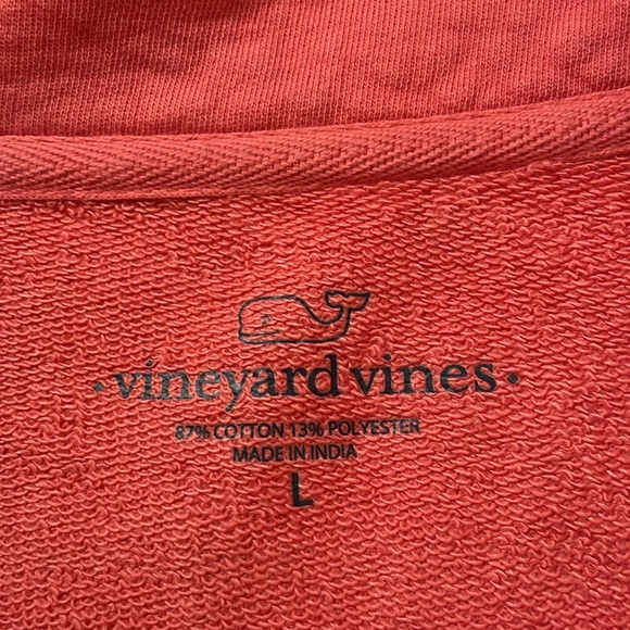 Men’s Vineyard Vines Sun Washed 1/2 Zip Pullover Sweatshirt Jetty Red - Picture 4 of 5